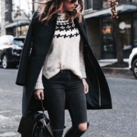 J. Crew Jackets & Blazers - J. Crew Black Wool Single Breast Long Pea Coat, PM